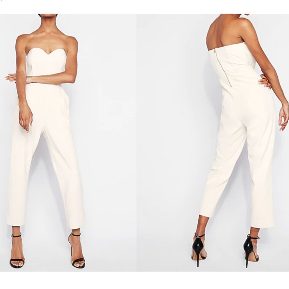 Strapless Sweetheart Neckline Jumpsuit